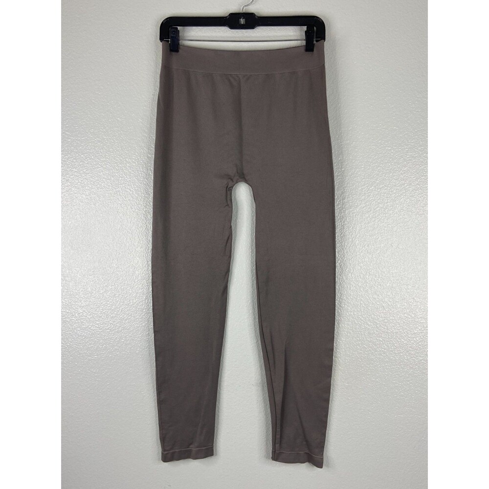 Zenana Outfitters Women 1X/2X Light Gray Leggings Casual Workout